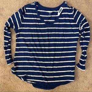 CLOSET CLEAN OUT NWT Blue and White Striped Shirt